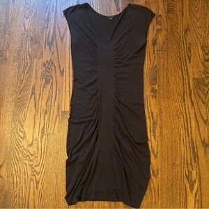 Theory Black Stretch Cotton Dress